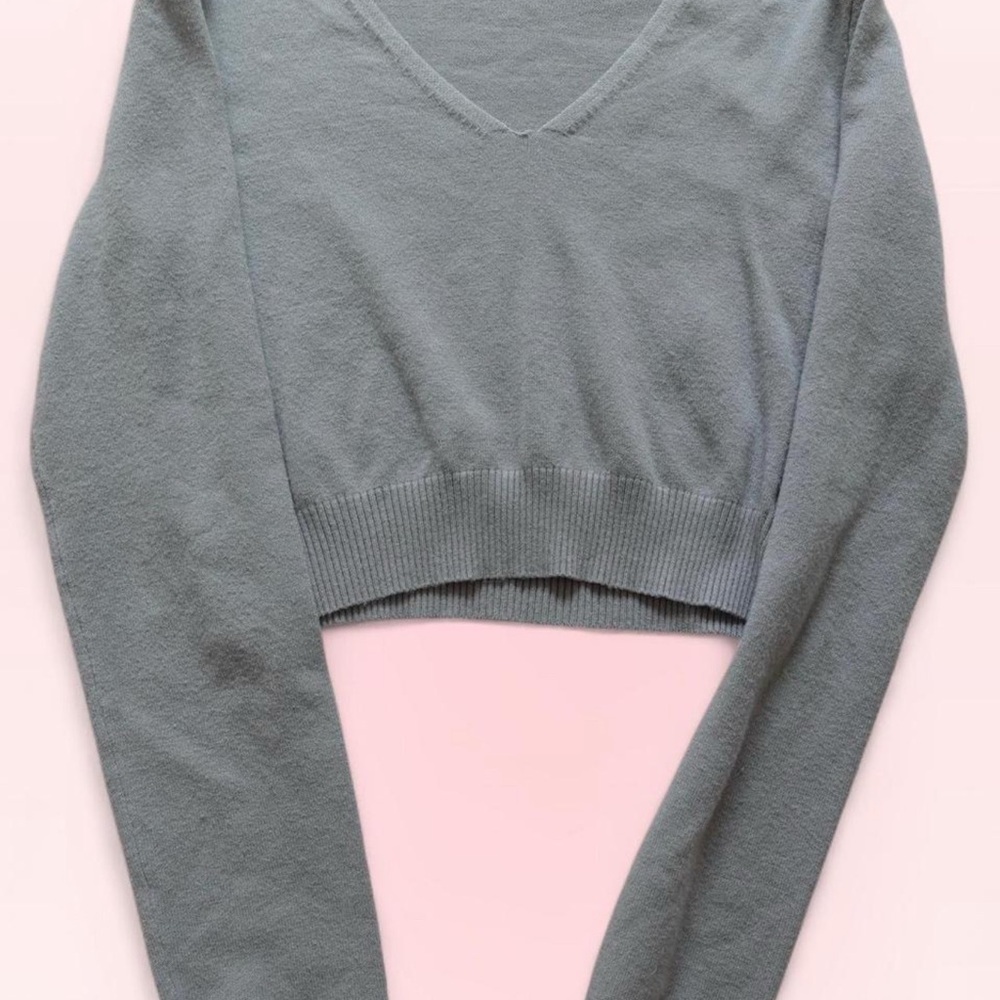 Limited Edition V-Neck Sage Green Sweater